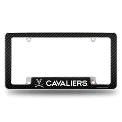 Virginia Cavaliers Carbon Fiber 12" x 6" Chrome All Over Automotive License Plate Frame for Car/Truck/SUV
