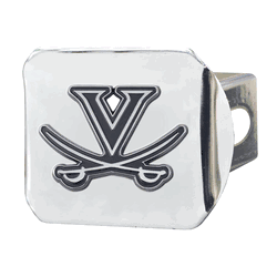 Virginia Cavaliers Chrome Metal Hitch Cover with Chrome Metal 3D Emblem