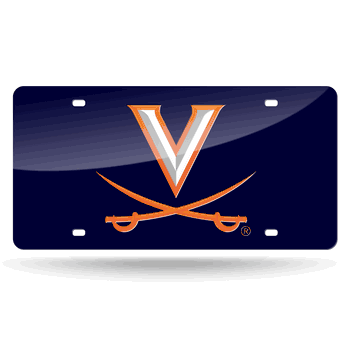 Virginia Cavaliers Colored Laser Cut Auto Tag