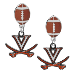 Virginia Cavaliers Football Stud Earrings