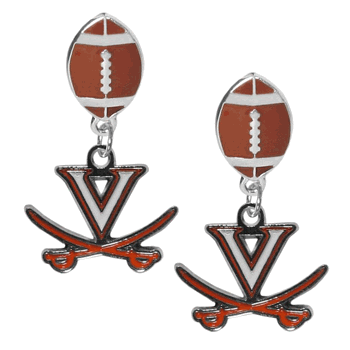 Virginia Cavaliers Football Stud Earrings