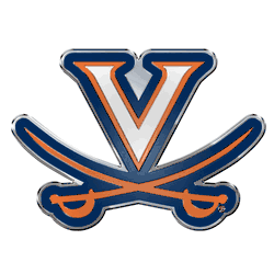 Virginia Cavaliers Heavy Duty Aluminum Embossed Color Emblem