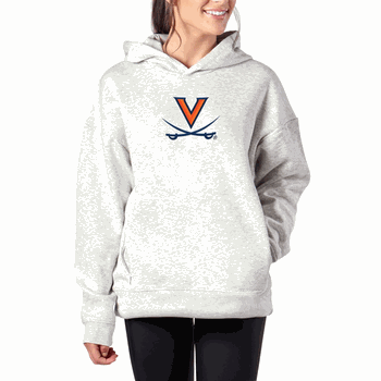 Virginia Cavaliers NCAA Kadi Hoodie with Zipper Pockets Heather Grey XXL