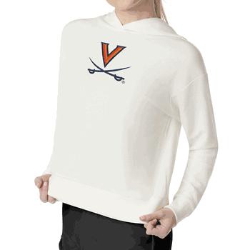 Virginia Cavaliers NCAA Kadi Waffle Hoodie Coconut Cream Small