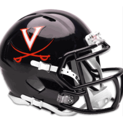 Virginia Cavaliers NCAA Mini Speed Football Helmet V-Saber