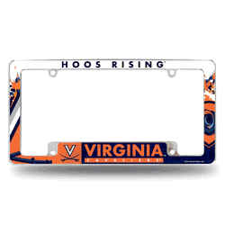 Virginia Cavaliers Primary 12" x 6" Chrome All Over Automotive License Plate Frame