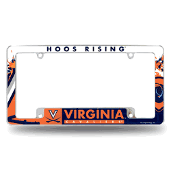 Virginia Cavaliers Primary 12" x 6" Chrome All Over Automotive License Plate Frame for Car/Truck/SUV