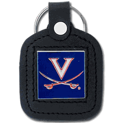 Virginia Cavaliers Square Leatherette Key Chain
