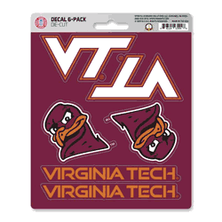 Virginia Tech 6 Count Mini Decal Sticker Pack