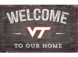 Virginia Tech Hokies 11X19 Welcome to Our Home Sign