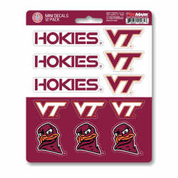 Virginia Tech Hokies 12 Count Mini Decal Sticker Pack
