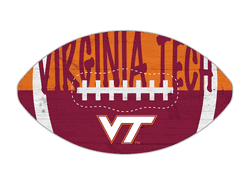 Virginia Tech Hokies 12" Football Cutout Sign with City Name