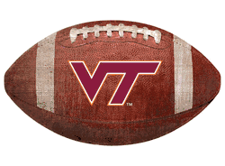 Virginia Tech Hokies 12" Football Shaped Sign