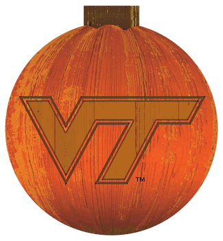 Virginia Tech Hokies 12 in. Halloween Pumpkin Sign