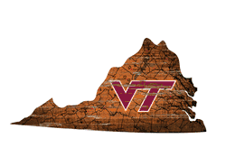 Virginia Tech Hokies 12" Mini Roadmap State Sign