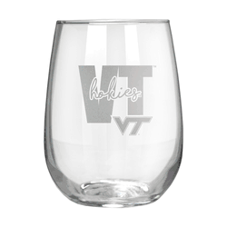 Virginia Tech Hokies 17oz Stemmless Wine Glass