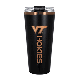 Virginia Tech Hokies 32oz Black and Copper Big Slim with Straw