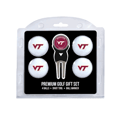 Virginia Tech Hokies 4 Ball Gift Set + Divot Tool & Marker