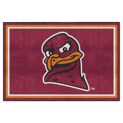 Virginia Tech Hokies 5ft. x 8 ft. Plush Area Rug, Hokie Bird Logo