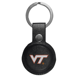Virginia Tech Hokies AirTag Compatible Leather Key Chain
