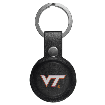 Virginia Tech Hokies AirTag Compatible Leather Key Chain