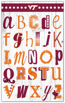Virginia Tech Hokies Alphabet 11x19 Sign