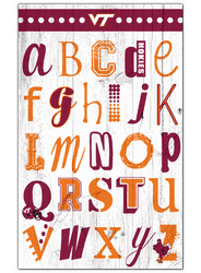 Virginia Tech Hokies Alphabet 11x19 Sign