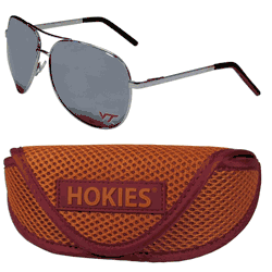 Virginia Tech Hokies Aviator Sunglasses and Sports Case