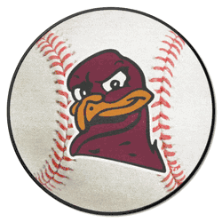 Virginia Tech Hokies Baseball Rug, Hokie Bird Logo - 27in. Diameter