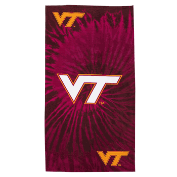 NCAA Virginia Tech Hokies Pyschedelic Beach Towel
