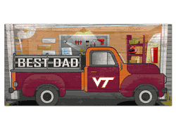 Virginia Tech Hokies Best Dad Truck 6x12 Sign