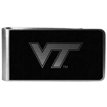 Virginia Tech Hokies Black and Steel Money Clip