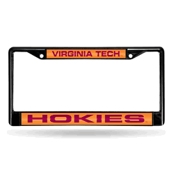 Virginia Tech Hokies Black Laser Chrome Frame