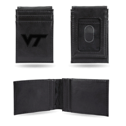 Virginia Tech Hokies Black Laser Engraved Front Pocket Wallet