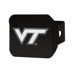Virginia Tech Hokies Black Metal Hitch Cover with Metal Chrome 3D Emblem