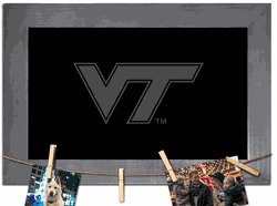 Virginia Tech Hokies Blank Chalkboard with frame & clothespins 11x19 Sign