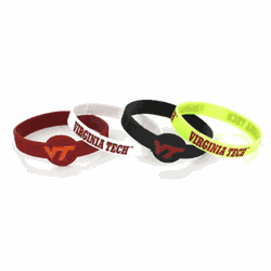 Virginia Tech Hokies Bracelets - 4 Pack Silicone