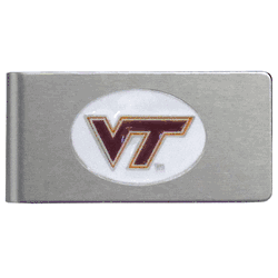 Virginia Tech Hokies Brushed Metal Money Clip