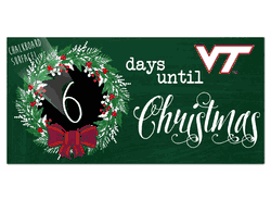 Virginia Tech Hokies Chalk Christmas Countdown 6x12 Sign