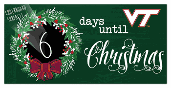 Virginia Tech Hokies Chalk Christmas Countdown 6x12 Sign