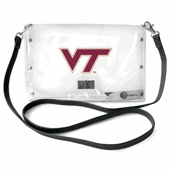 Virginia Tech Hokies Clear Envelope Purse STRAP