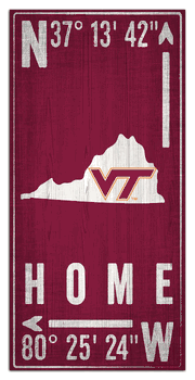 Virginia Tech Hokies Coordinate 6x12 Sign
