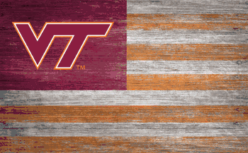 Virginia Tech Hokies Distressed Flag 11x19