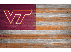 Virginia Tech Hokies Distressed Flag 11x19