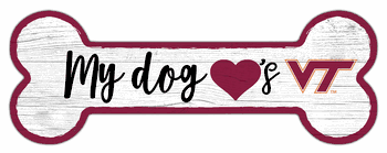 Virginia Tech Hokies Dog Bone 6x12 Sign