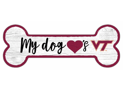 Virginia Tech Hokies Dog Bone 6x12 Sign