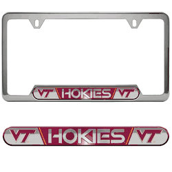 Virginia Tech Hokies Embossed License Plate Frame, 6.25in x 12.25in