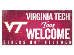 Virginia Tech Hokies Fans Welcome Sign