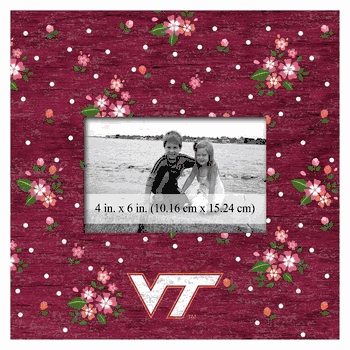 Virginia Tech Hokies Floral 10x10 Frame