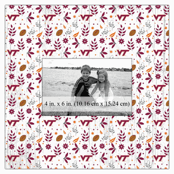 Virginia Tech Hokies Floral Pattern 10x10 Frame